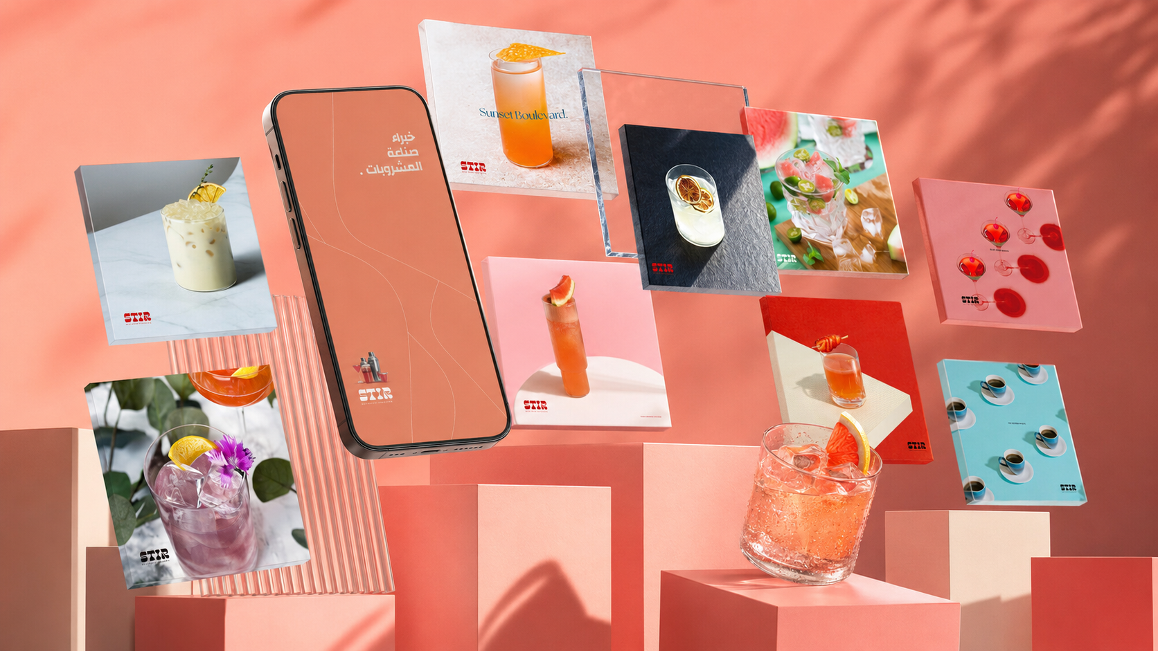 Stir campaign presented as a three-dimensional studio installation